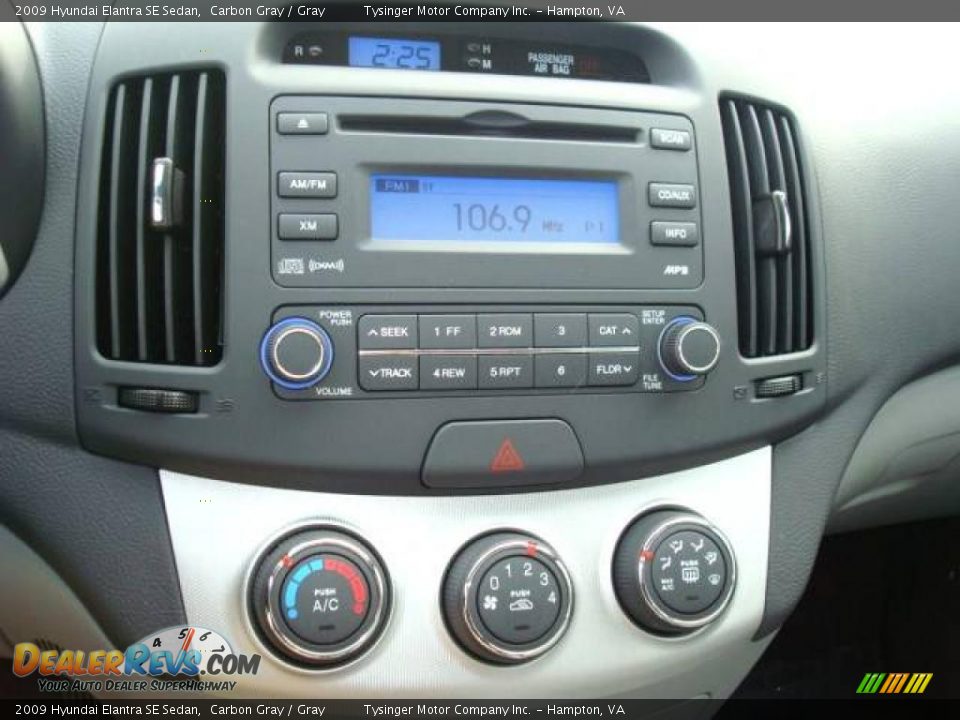 2009 Hyundai Elantra SE Sedan Carbon Gray / Gray Photo #14