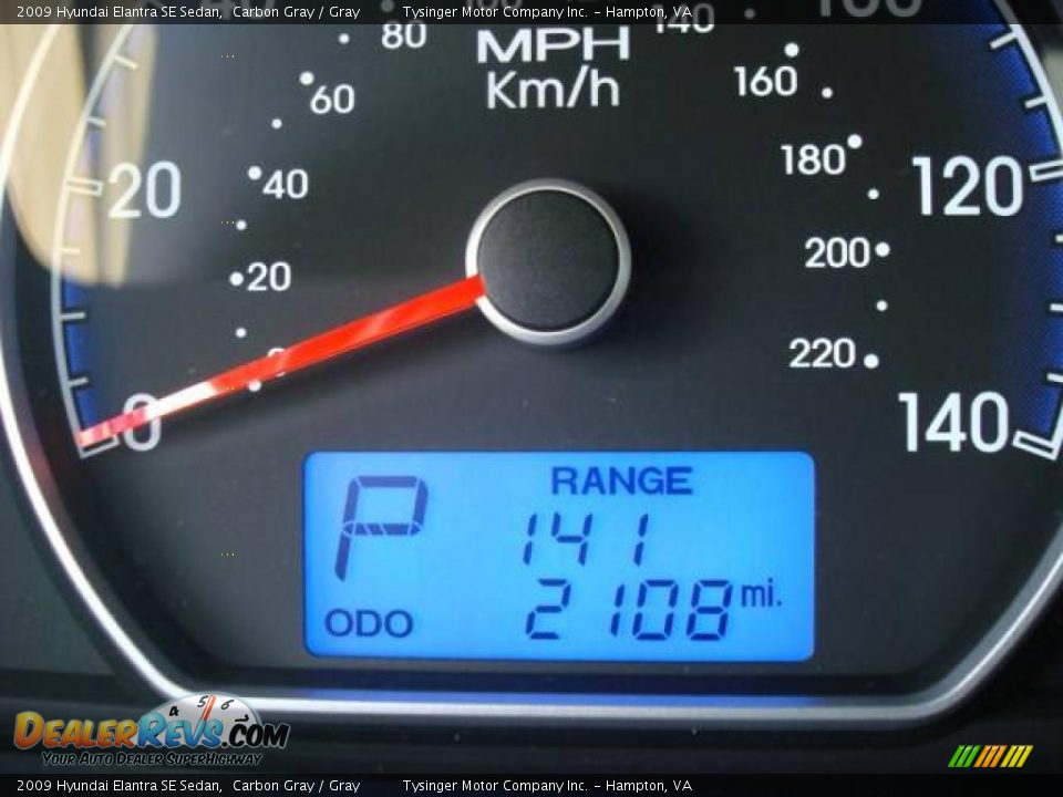 2009 Hyundai Elantra SE Sedan Carbon Gray / Gray Photo #19