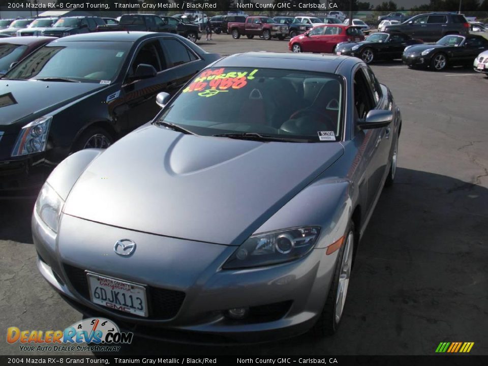 2004 Mazda RX-8 Grand Touring Titanium Gray Metallic / Black/Red Photo #1