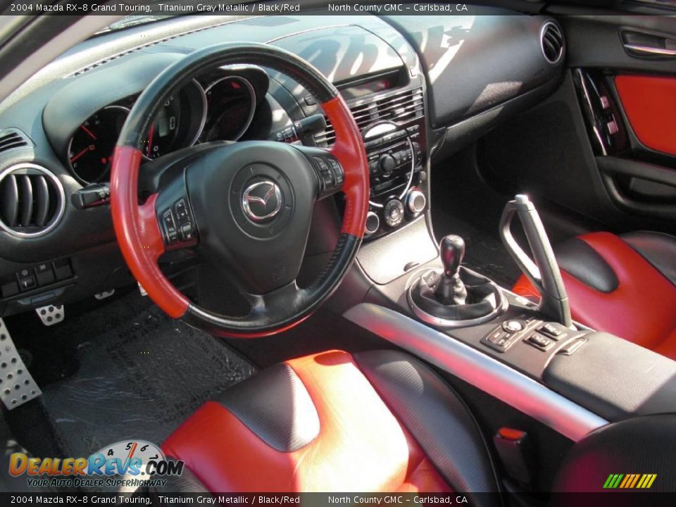 2004 Mazda RX-8 Grand Touring Titanium Gray Metallic / Black/Red Photo #3