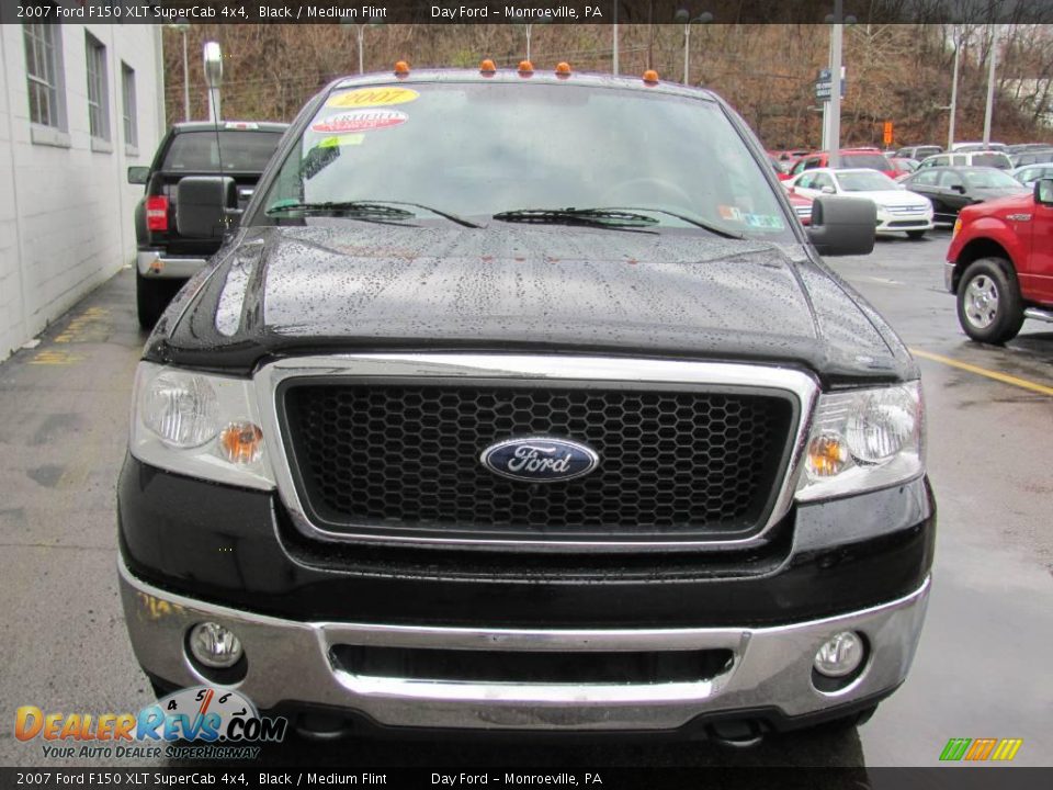 2007 Ford F150 XLT SuperCab 4x4 Black / Medium Flint Photo #3