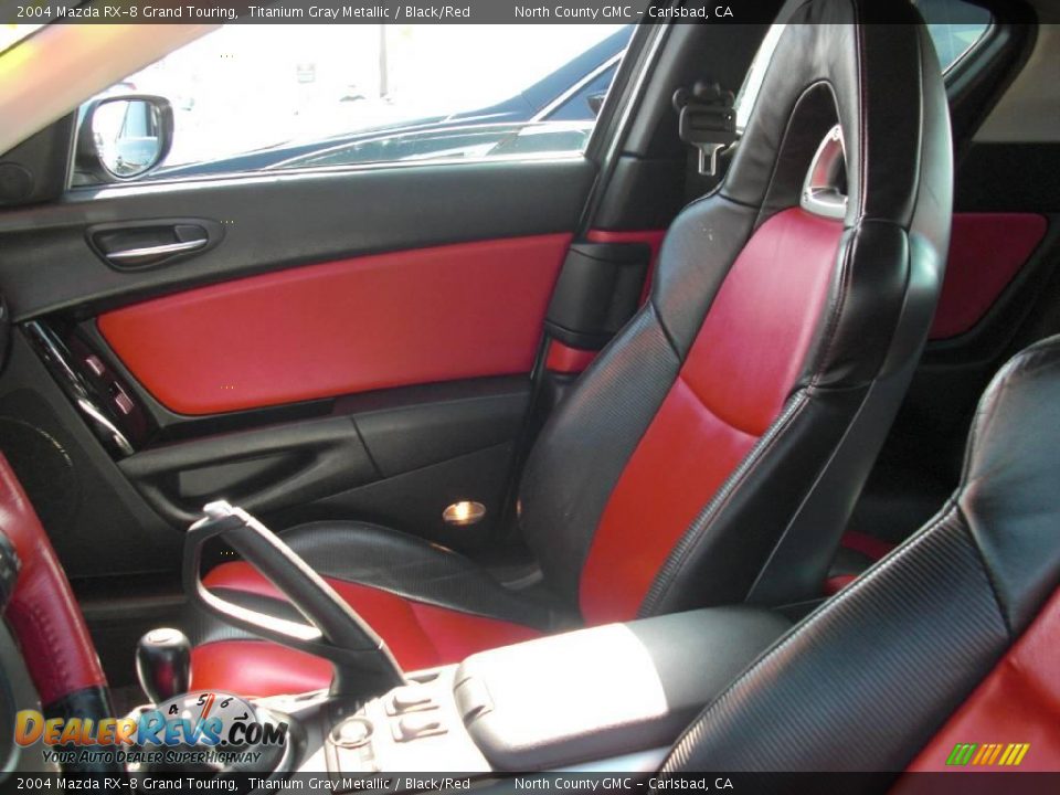 2004 Mazda RX-8 Grand Touring Titanium Gray Metallic / Black/Red Photo #4