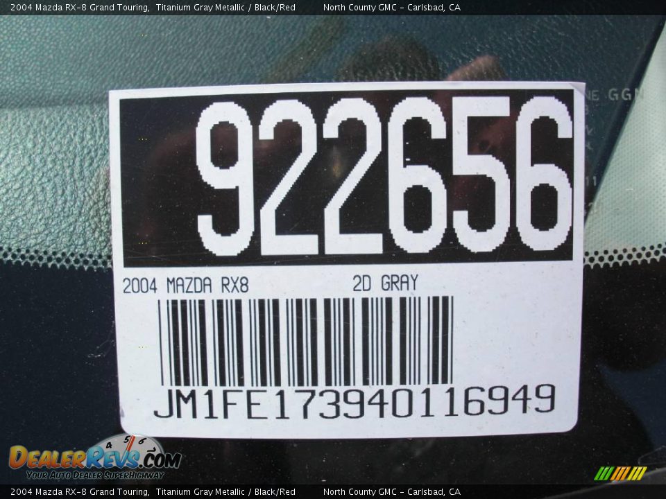 2004 Mazda RX-8 Grand Touring Titanium Gray Metallic / Black/Red Photo #6