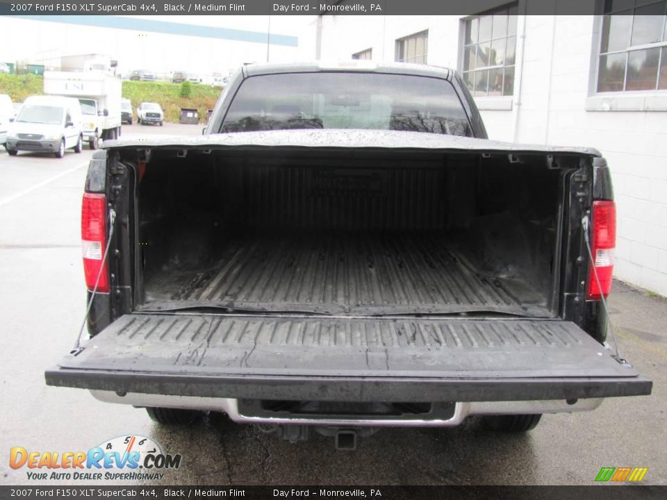 2007 Ford F150 XLT SuperCab 4x4 Black / Medium Flint Photo #7