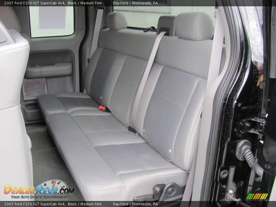 2007 Ford F150 XLT SuperCab 4x4 Black / Medium Flint Photo #13