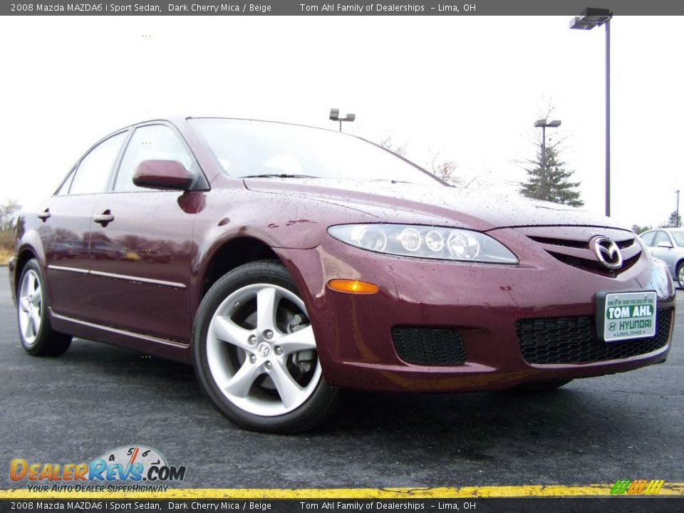 2008 Mazda MAZDA6 i Sport Sedan Dark Cherry Mica / Beige Photo #1