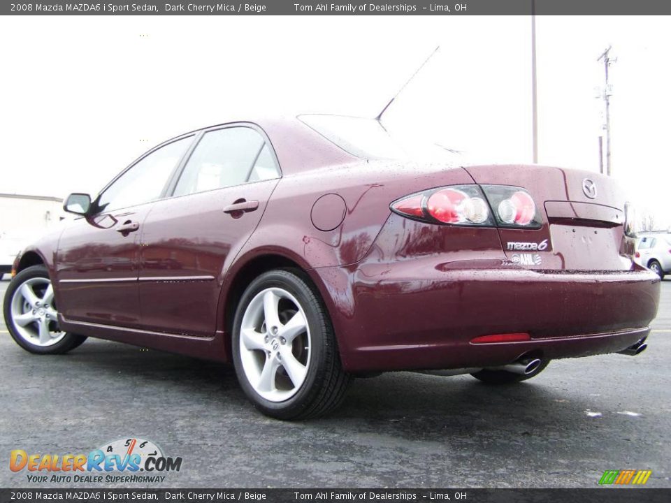 2008 Mazda MAZDA6 i Sport Sedan Dark Cherry Mica / Beige Photo #4