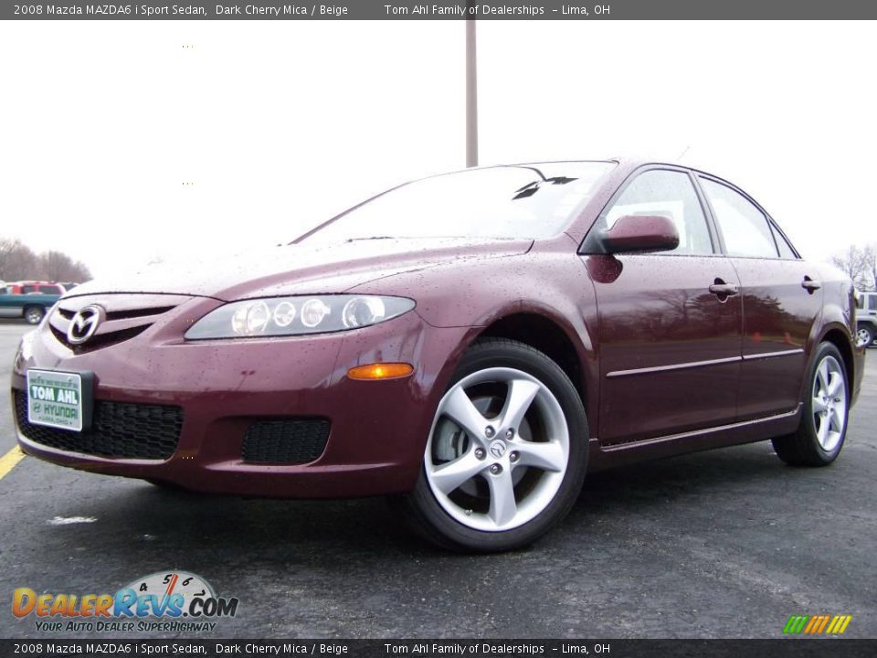 2008 Mazda MAZDA6 i Sport Sedan Dark Cherry Mica / Beige Photo #5