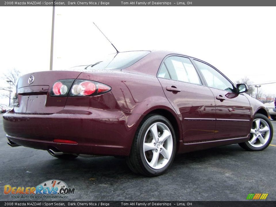 2008 Mazda MAZDA6 i Sport Sedan Dark Cherry Mica / Beige Photo #7