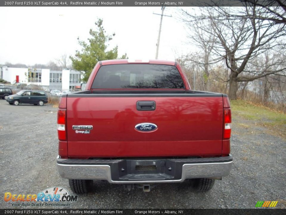 2007 Ford F150 XLT SuperCab 4x4 Redfire Metallic / Medium Flint Photo #5