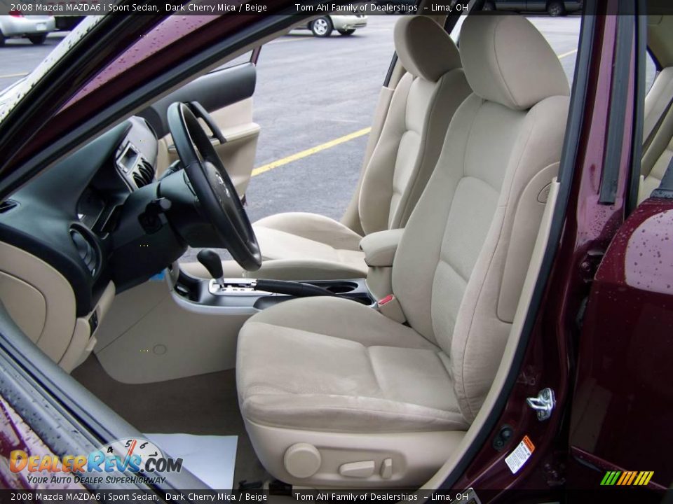 2008 Mazda MAZDA6 i Sport Sedan Dark Cherry Mica / Beige Photo #9