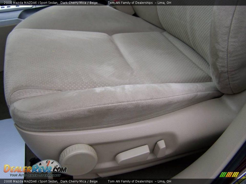 2008 Mazda MAZDA6 i Sport Sedan Dark Cherry Mica / Beige Photo #10