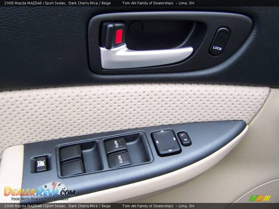 2008 Mazda MAZDA6 i Sport Sedan Dark Cherry Mica / Beige Photo #11