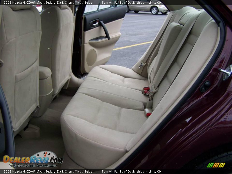 2008 Mazda MAZDA6 i Sport Sedan Dark Cherry Mica / Beige Photo #12