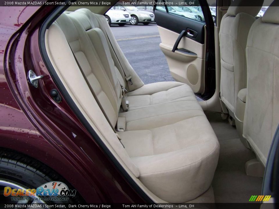 2008 Mazda MAZDA6 i Sport Sedan Dark Cherry Mica / Beige Photo #13