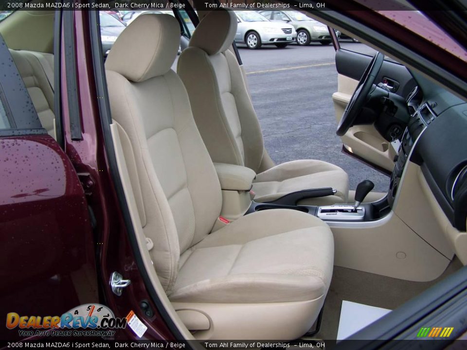2008 Mazda MAZDA6 i Sport Sedan Dark Cherry Mica / Beige Photo #14