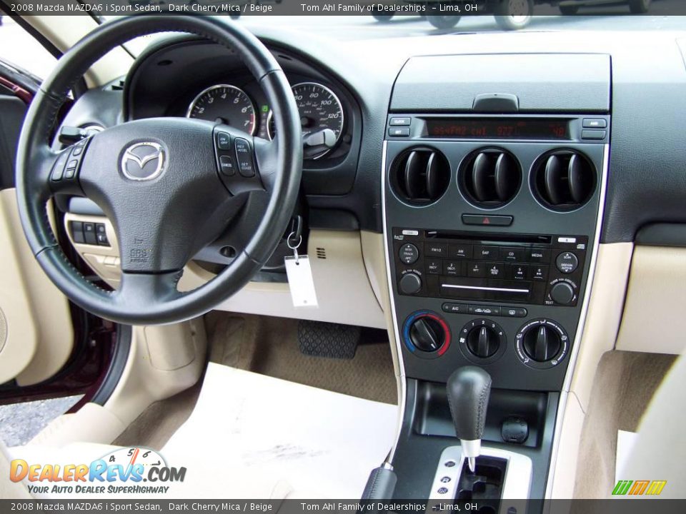 2008 Mazda MAZDA6 i Sport Sedan Dark Cherry Mica / Beige Photo #15