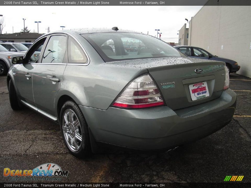 2008 Ford Taurus SEL Titanium Green Metallic / Medium Light Stone Photo #3