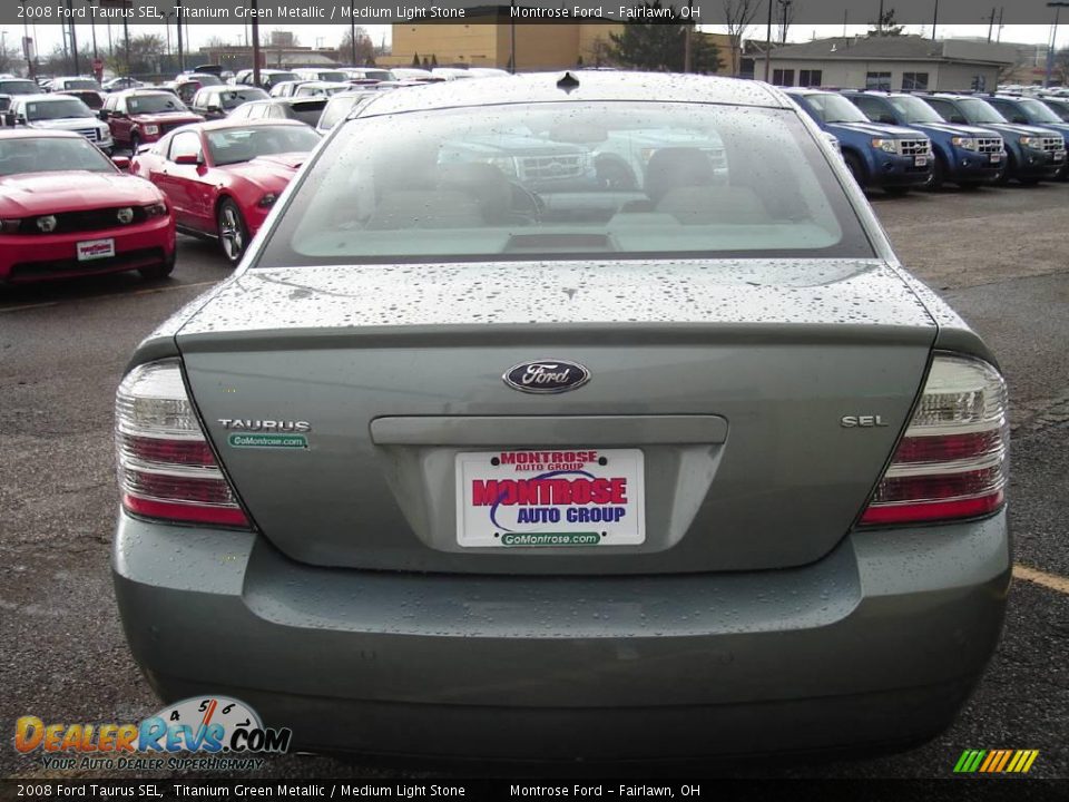 2008 Ford Taurus SEL Titanium Green Metallic / Medium Light Stone Photo #4