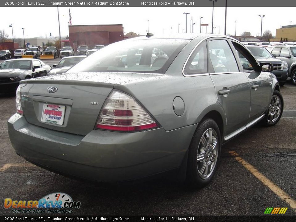 2008 Ford Taurus SEL Titanium Green Metallic / Medium Light Stone Photo #5