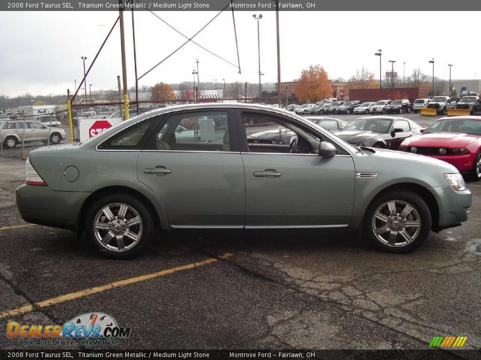 2008 Ford Taurus SEL Titanium Green Metallic / Medium Light Stone Photo #6