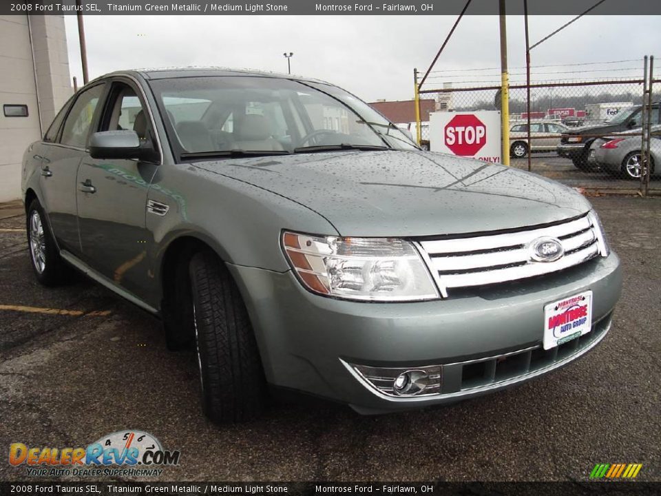 2008 Ford Taurus SEL Titanium Green Metallic / Medium Light Stone Photo #7