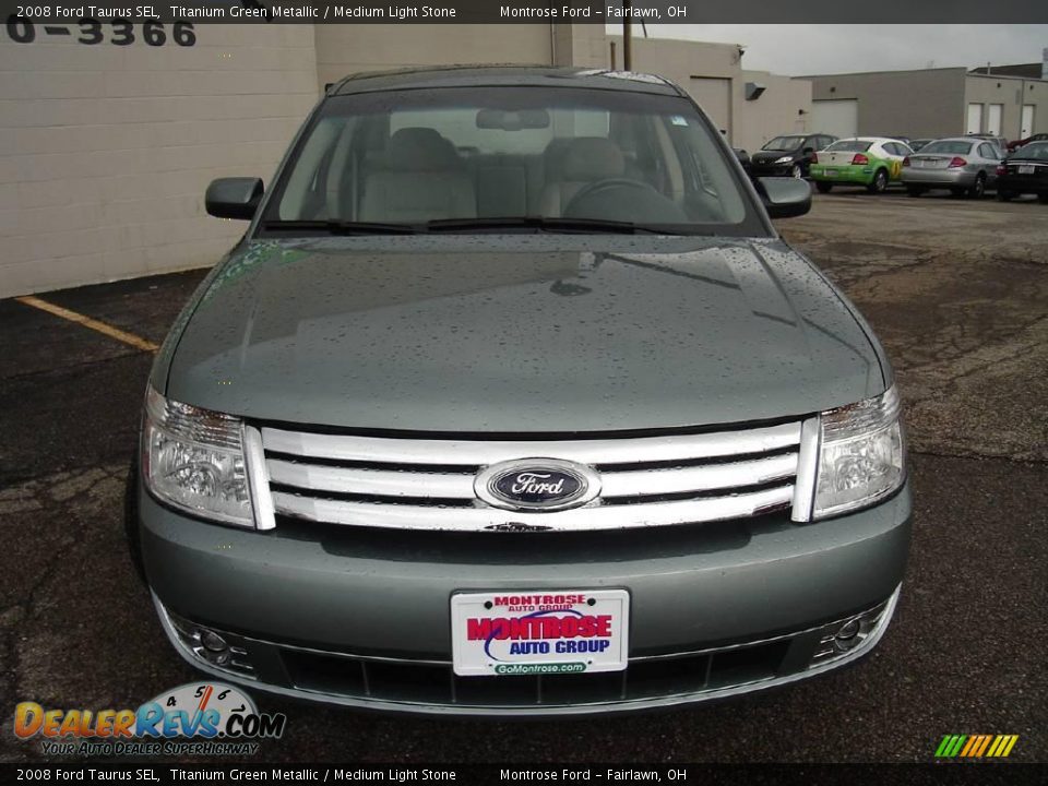 2008 Ford Taurus SEL Titanium Green Metallic / Medium Light Stone Photo #8