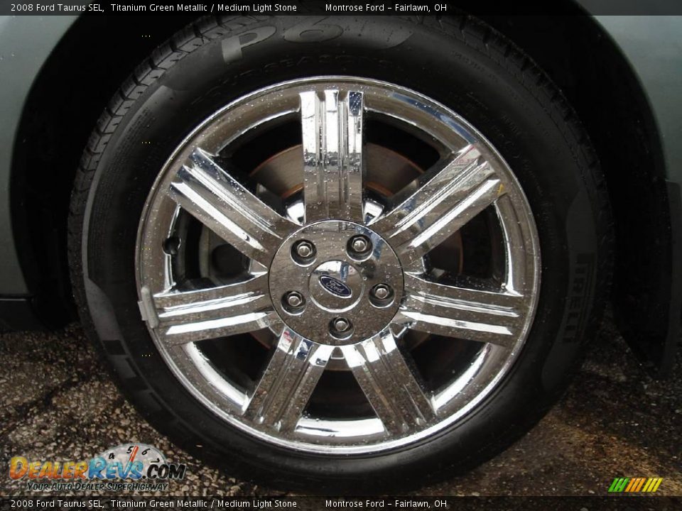 2008 Ford Taurus SEL Titanium Green Metallic / Medium Light Stone Photo #11
