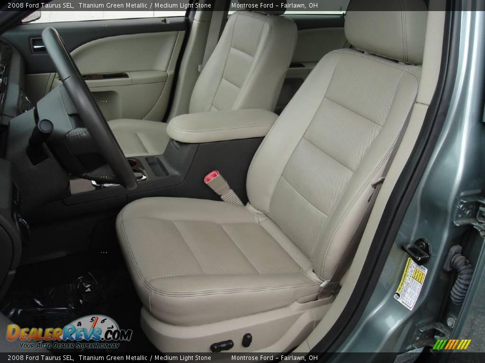 2008 Ford Taurus SEL Titanium Green Metallic / Medium Light Stone Photo #12