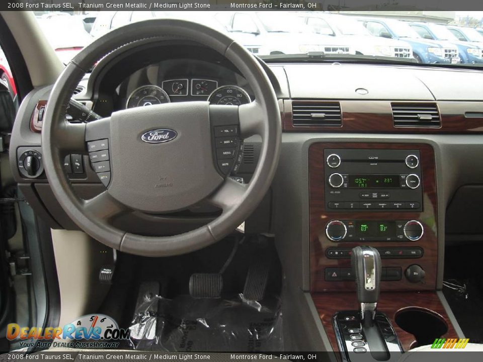 2008 Ford Taurus SEL Titanium Green Metallic / Medium Light Stone Photo #16