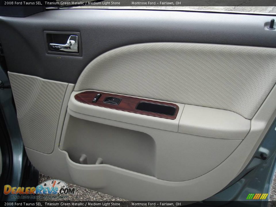 2008 Ford Taurus SEL Titanium Green Metallic / Medium Light Stone Photo #18