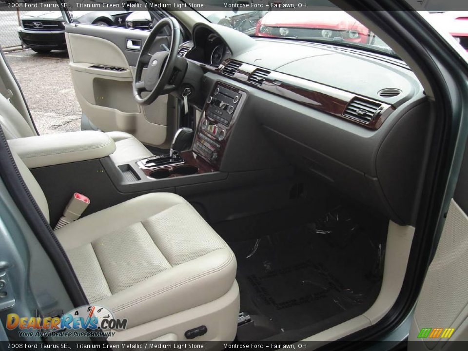 2008 Ford Taurus SEL Titanium Green Metallic / Medium Light Stone Photo #19