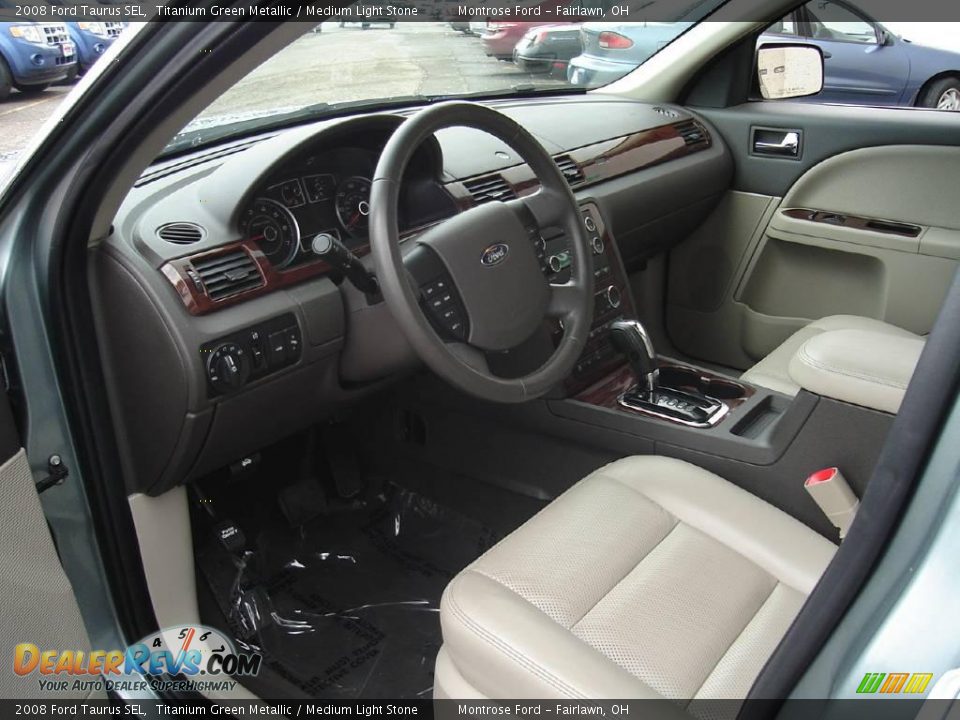 2008 Ford Taurus SEL Titanium Green Metallic / Medium Light Stone Photo #23
