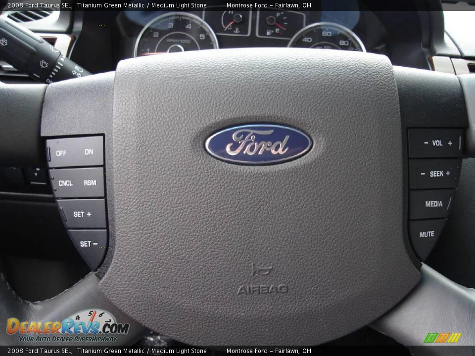 2008 Ford Taurus SEL Titanium Green Metallic / Medium Light Stone Photo #26