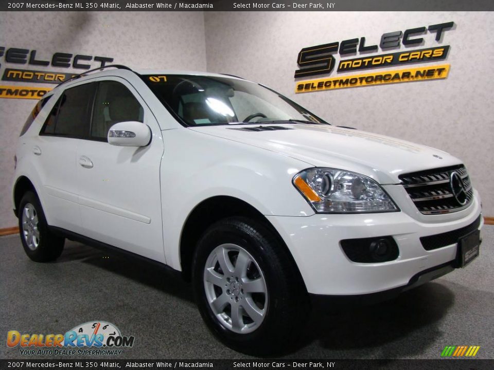 2007 Mercedes-Benz ML 350 4Matic Alabaster White / Macadamia Photo #3