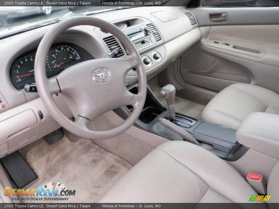 2003 Toyota Camry LE Desert Sand Mica / Taupe Photo #20