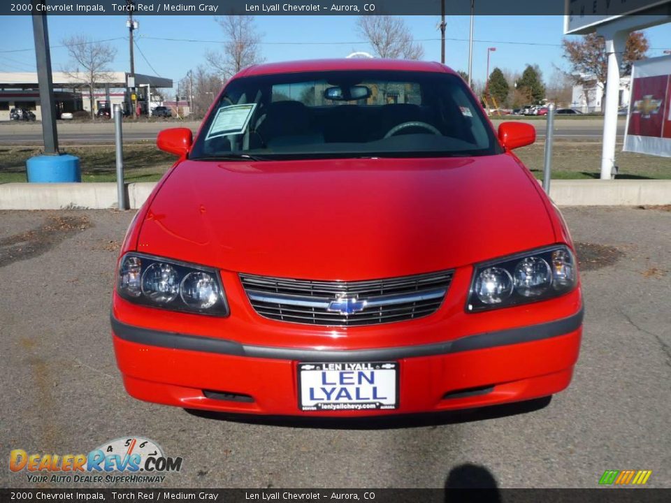 2000 Chevrolet Impala Torch Red / Medium Gray Photo #2