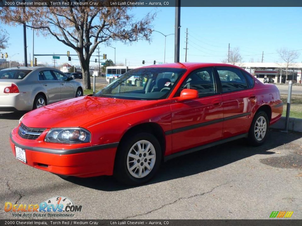 2000 Chevrolet Impala Torch Red / Medium Gray Photo #3