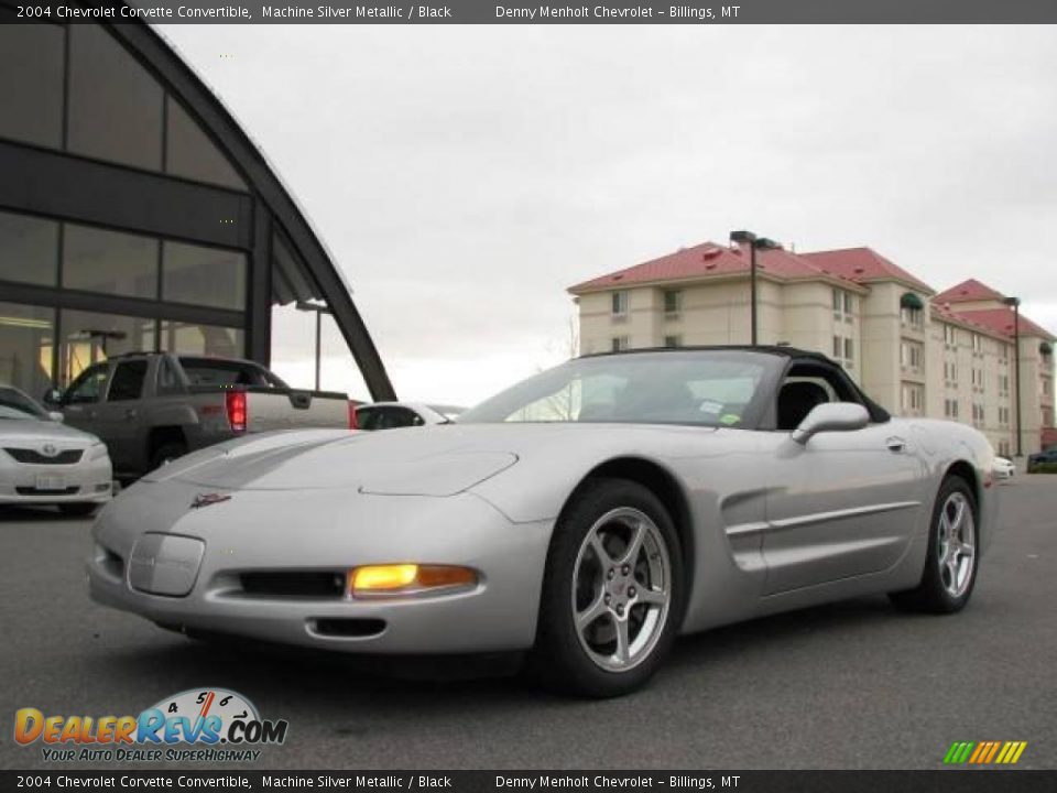 2004 Chevrolet Corvette Convertible Machine Silver Metallic / Black Photo #2