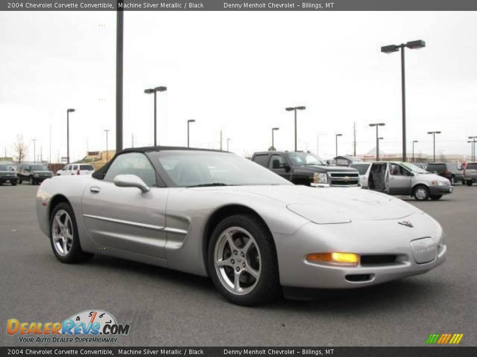2004 Chevrolet Corvette Convertible Machine Silver Metallic / Black Photo #4