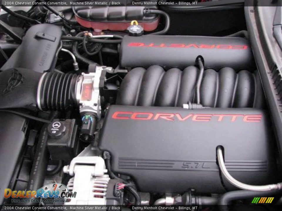 2004 Chevrolet Corvette Convertible Machine Silver Metallic / Black Photo #15