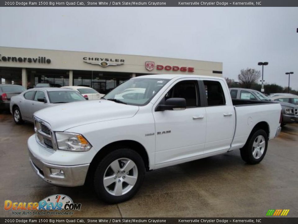 2010 Dodge Ram 1500 Big Horn Quad Cab Stone White / Dark Slate/Medium Graystone Photo #1