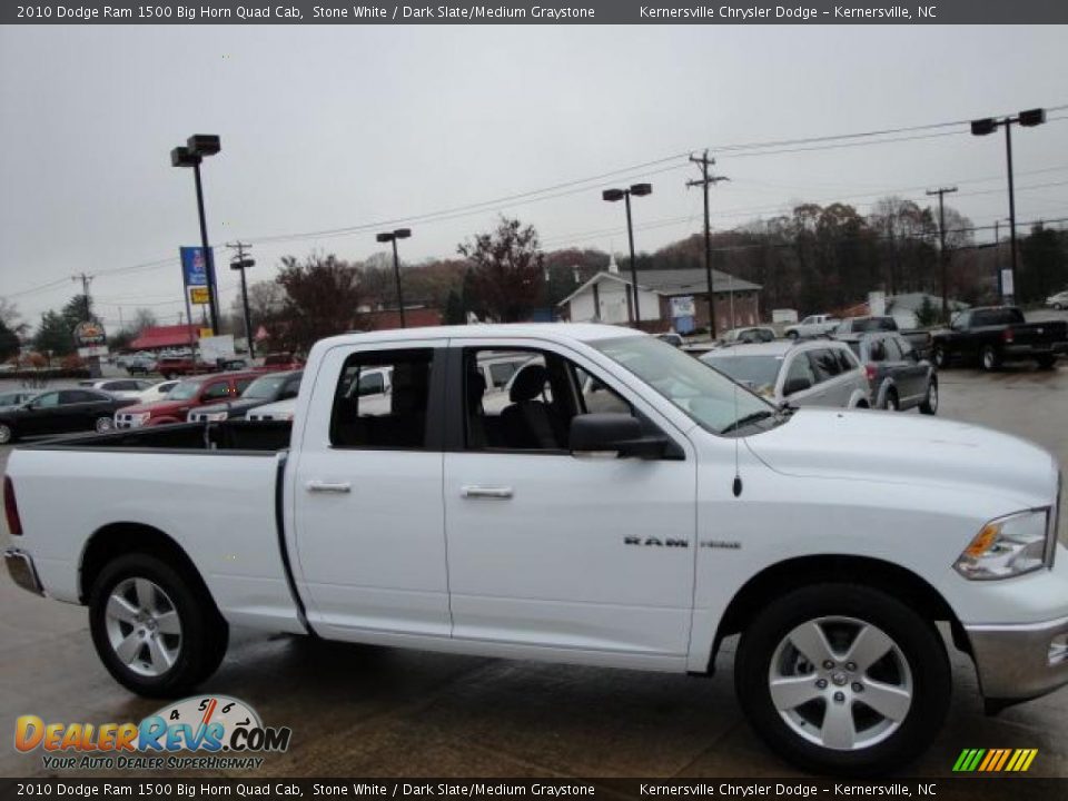 2010 Dodge Ram 1500 Big Horn Quad Cab Stone White / Dark Slate/Medium Graystone Photo #4
