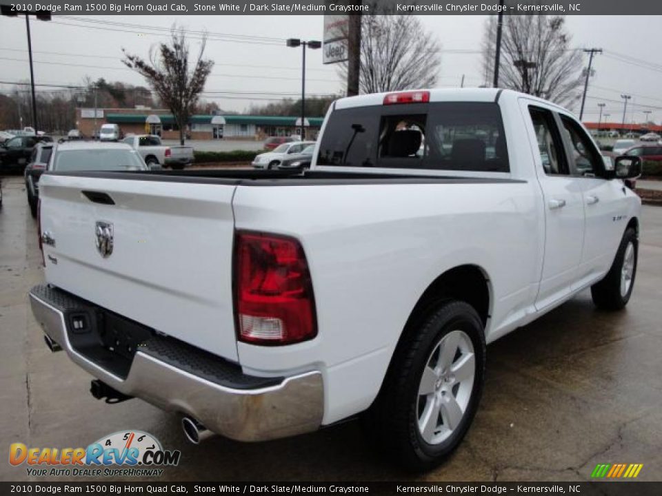 2010 Dodge Ram 1500 Big Horn Quad Cab Stone White / Dark Slate/Medium Graystone Photo #5