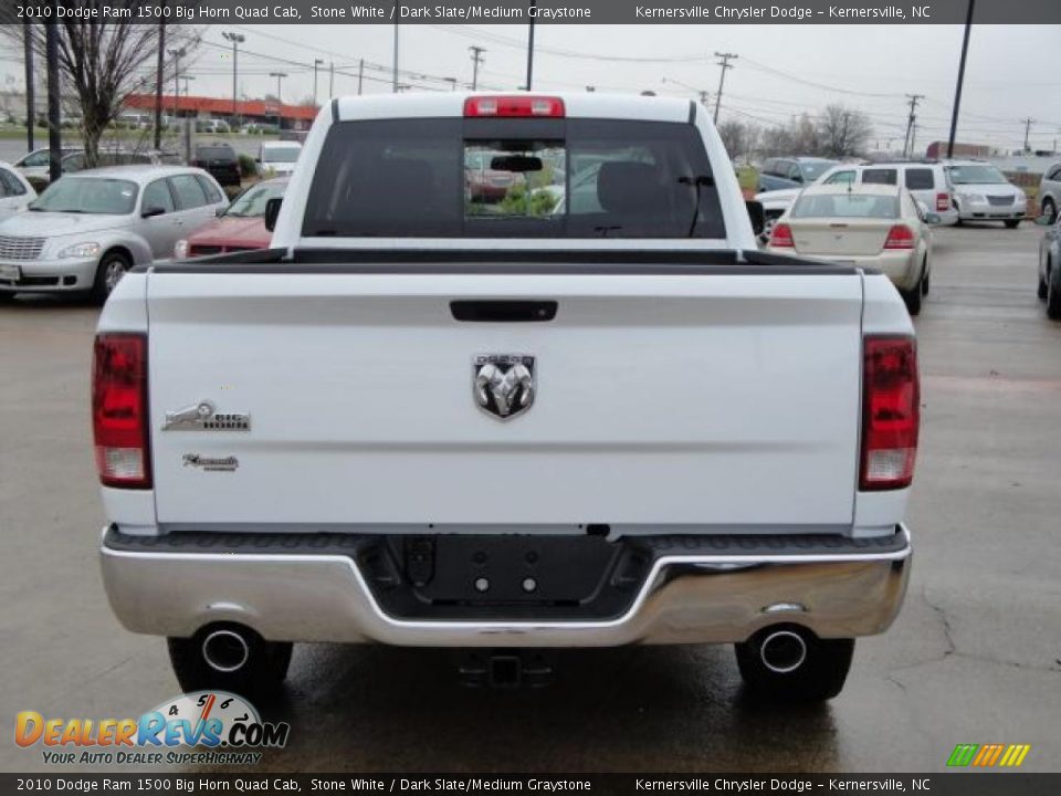 2010 Dodge Ram 1500 Big Horn Quad Cab Stone White / Dark Slate/Medium Graystone Photo #6