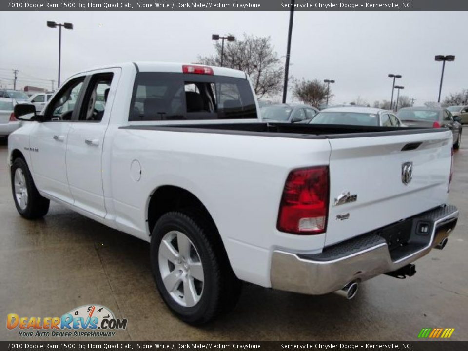 2010 Dodge Ram 1500 Big Horn Quad Cab Stone White / Dark Slate/Medium Graystone Photo #7