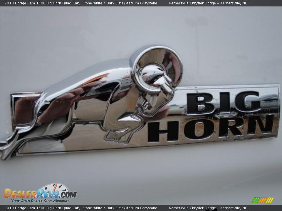 2010 Dodge Ram 1500 Big Horn Quad Cab Stone White / Dark Slate/Medium Graystone Photo #9