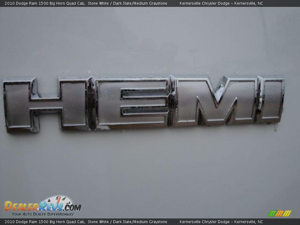 2010 Dodge Ram 1500 Big Horn Quad Cab Stone White / Dark Slate/Medium Graystone Photo #10
