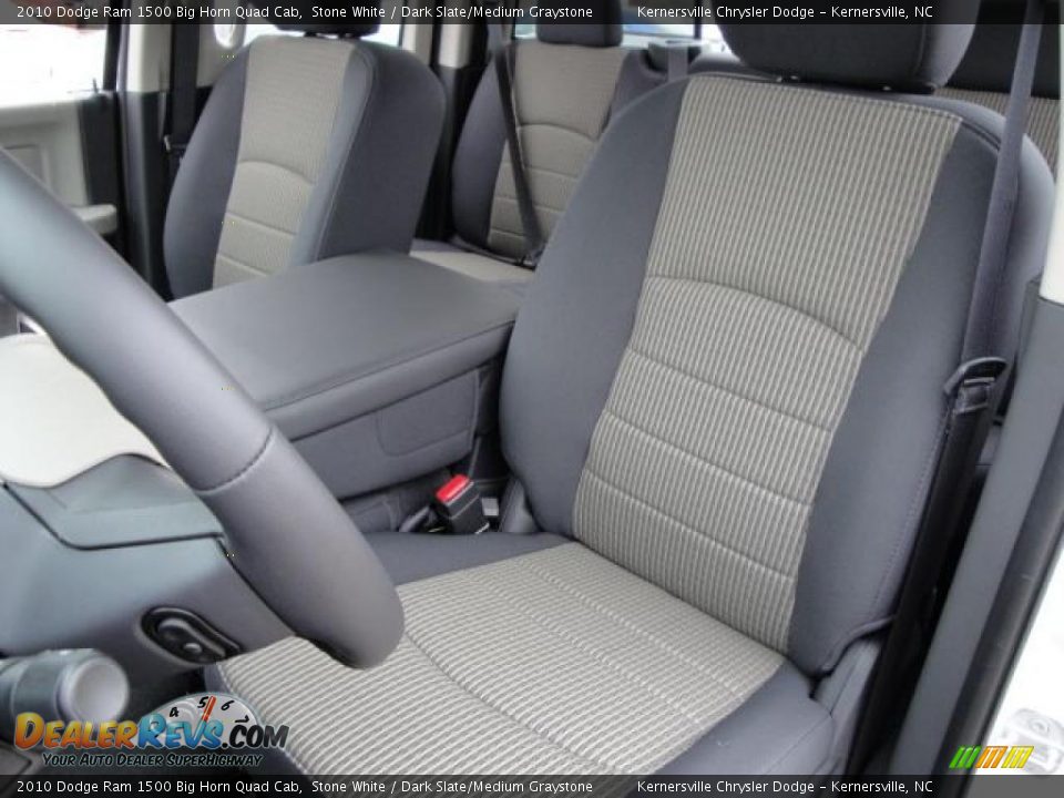 2010 Dodge Ram 1500 Big Horn Quad Cab Stone White / Dark Slate/Medium Graystone Photo #14