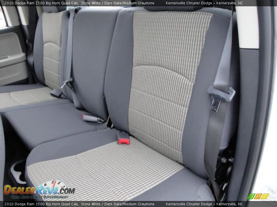 2010 Dodge Ram 1500 Big Horn Quad Cab Stone White / Dark Slate/Medium Graystone Photo #16